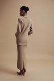 LEO double-breasted jacket, beige
