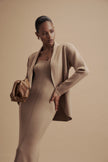 LEO double-breasted jacket, beige