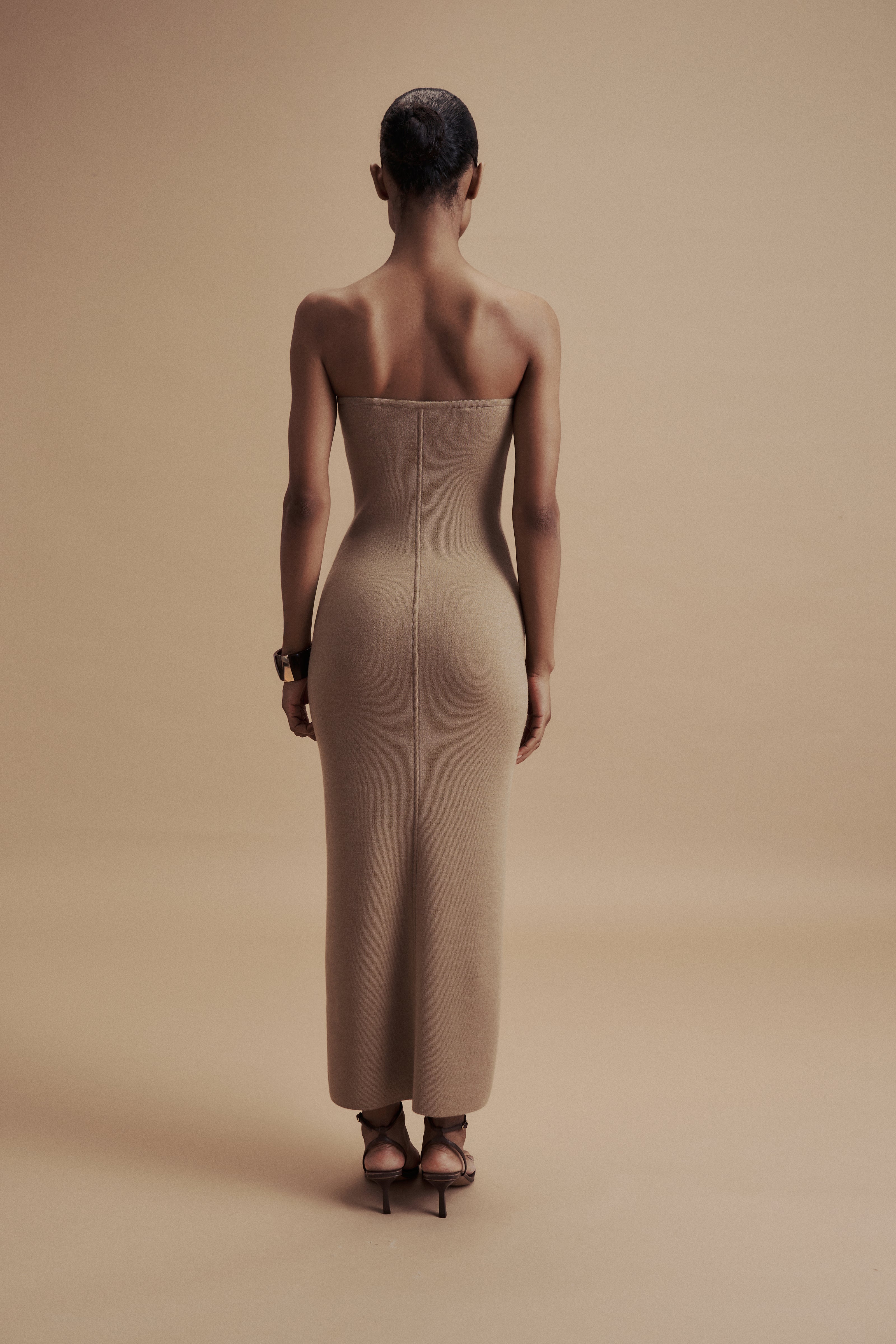 LEO dress in merino wool, beige