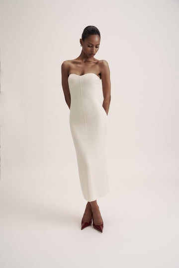 LEO dress in merino wool, milk