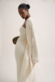 LEO dress in merino wool, milk