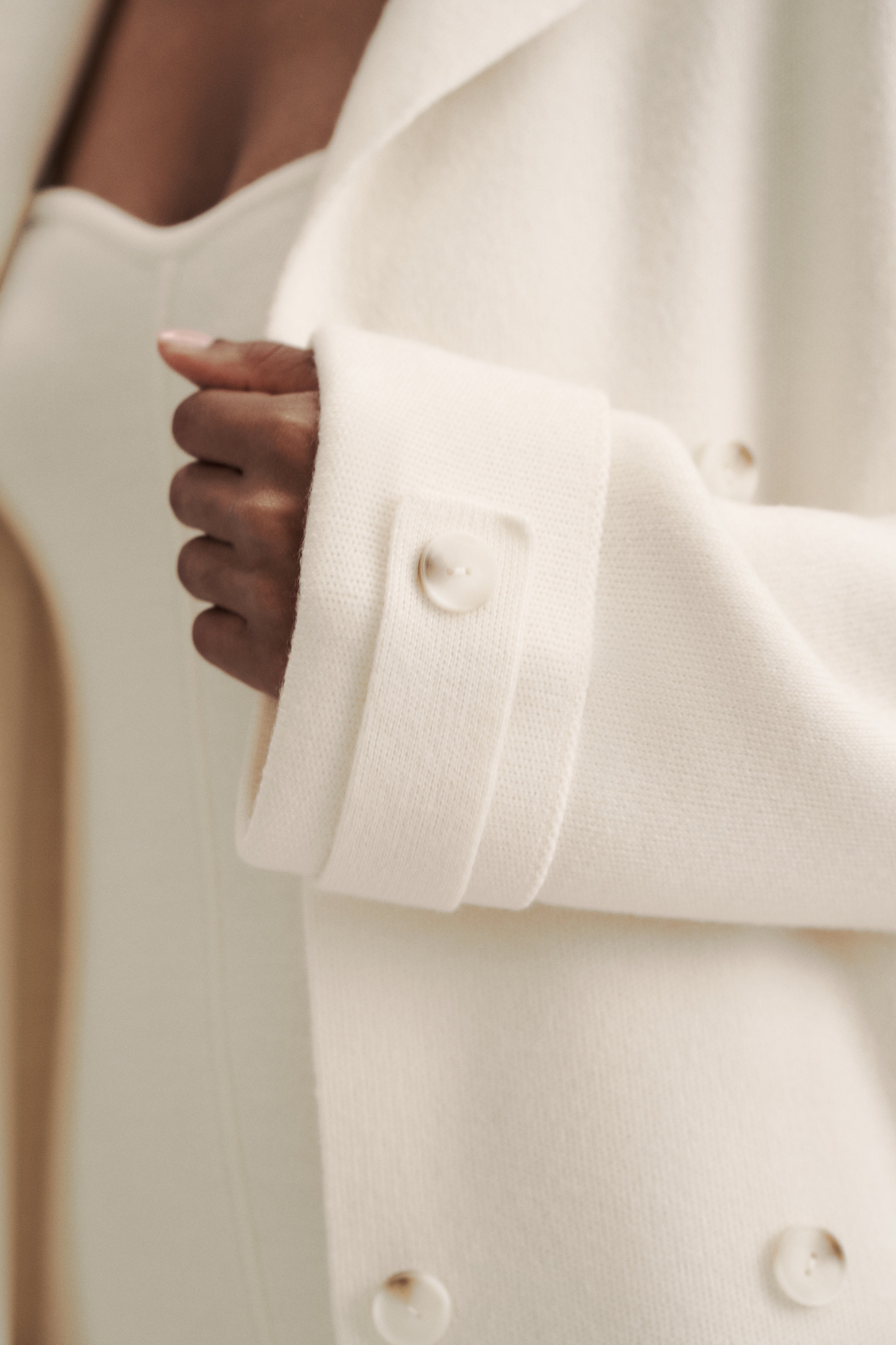 LEO dress in merino wool, milk