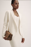 LEO double-breasted jacket, milk