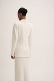 LEO double-breasted jacket, milk
