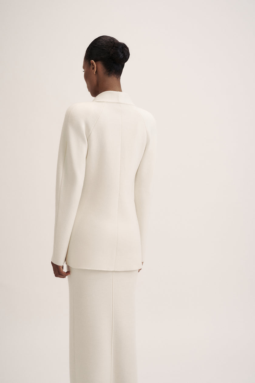 LEO double-breasted jacket, milk