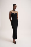 LEO dress in merino wool, black