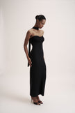LEO dress in merino wool, black