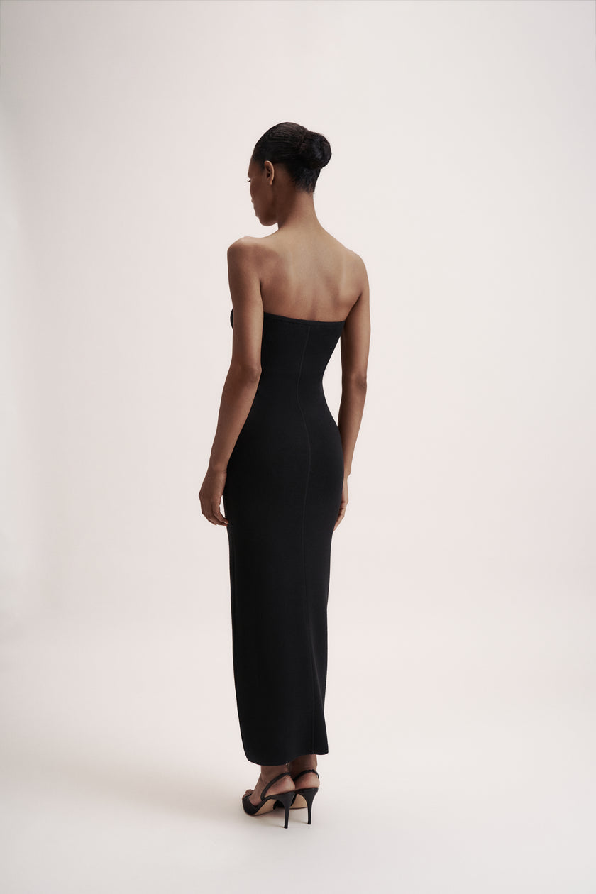 LEO dress in merino wool, black