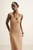 DIORA alpaca wool dress, peach