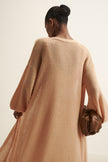 DIORA alpaca long cardigan, peach