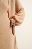DIORA alpaca long cardigan, peach
