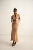 DIORA alpaca scallop-trim jumper, peach