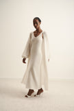 DIORA alpaca long cardigan, milk