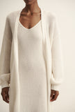 DIORA alpaca long cardigan, milk