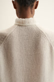 DIORA alpaca scallop-trim jumper, milk