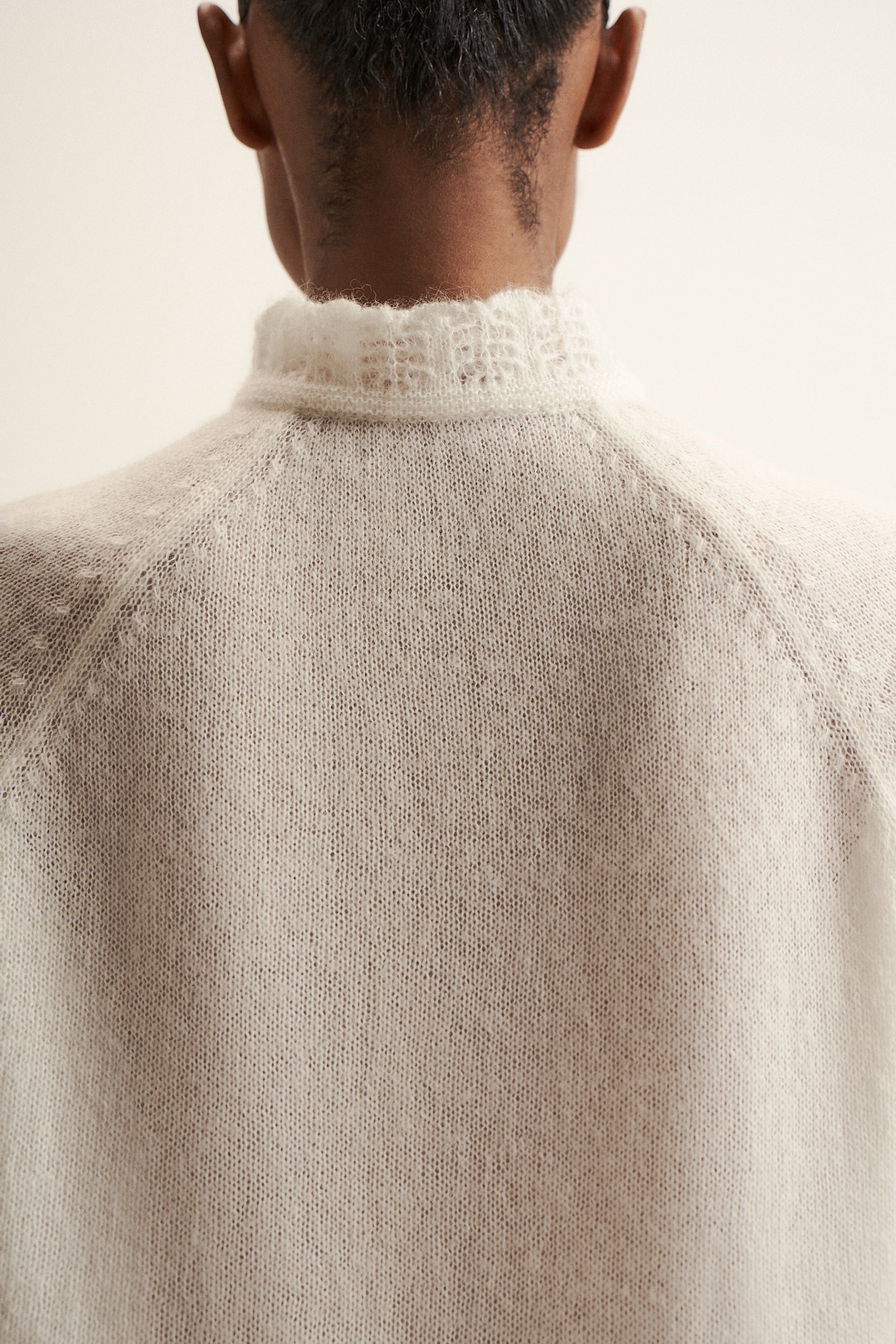 DIORA alpaca scallop-trim jumper, milk