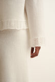 DIORA alpaca scallop-trim jumper, milk