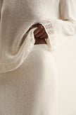 DIORA alpaca wool skirt with lace hem, milk