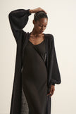 DIORA alpaca long cardigan, black