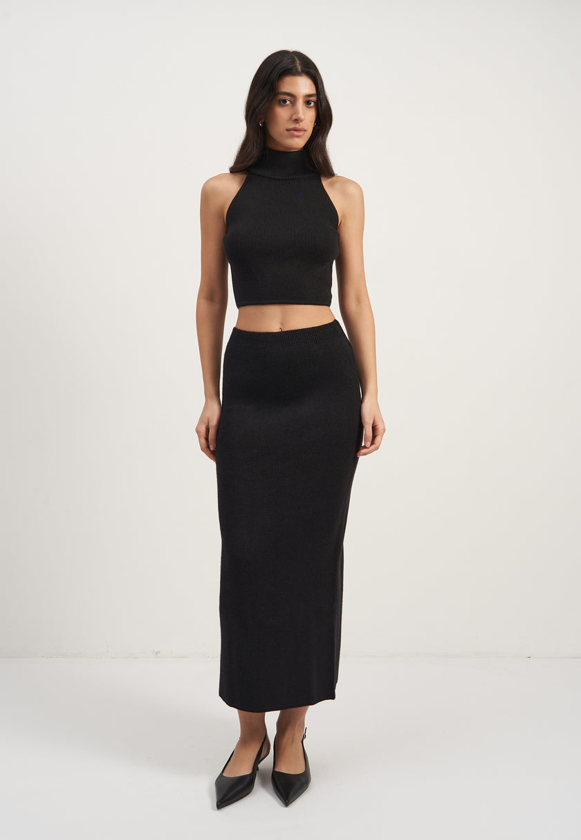 AMUSE crop top, black