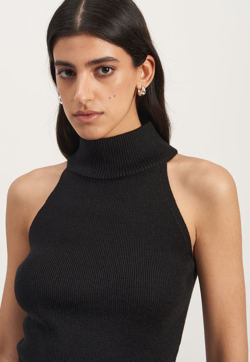 AMUSE crop top, black